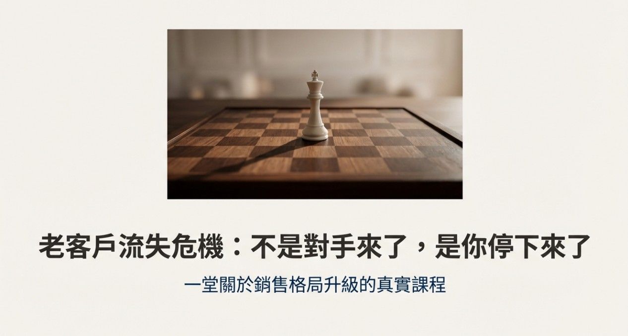 老客戶最危險的時候,不是競爭者出現,而是業務自己停下來