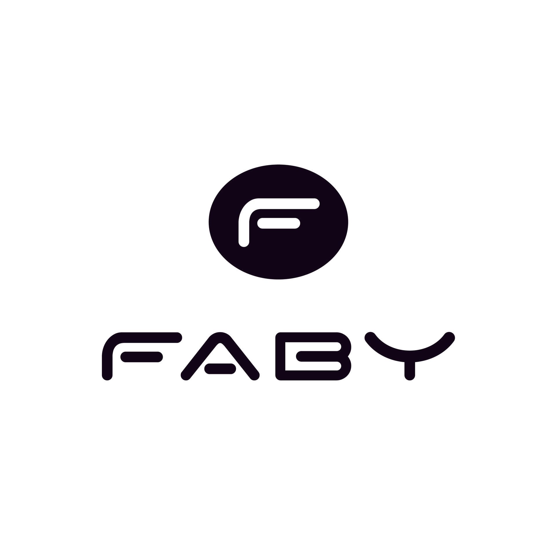 Un logo in bianco e nero per un'azienda chiamata Faby.