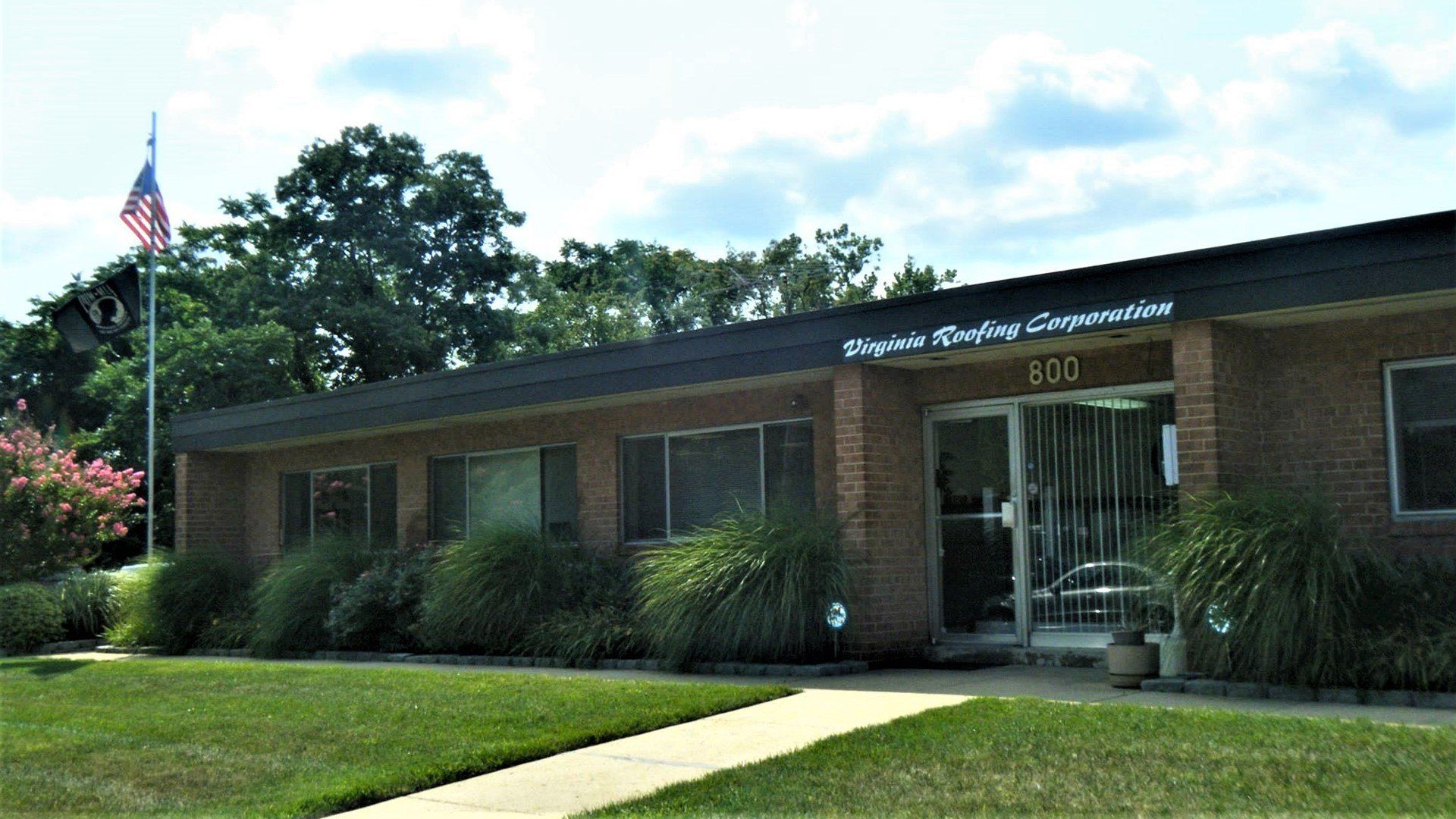 Brick building with