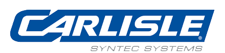 Carlisle Syntec Systems logo in blue and white.