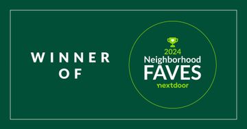 A dark green rectangular graphic stating