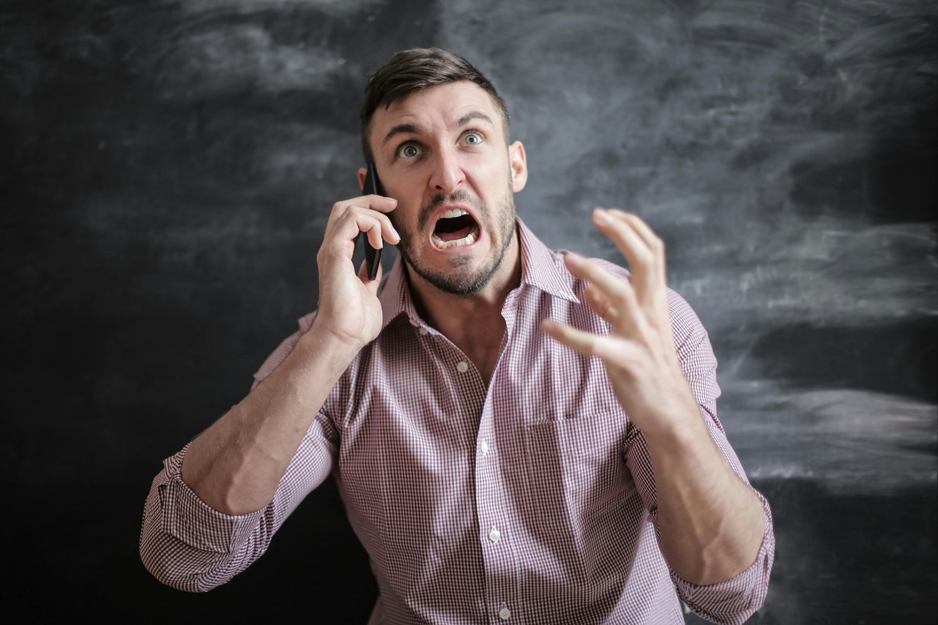 Image of a Landlord showing frustration with his letting agency