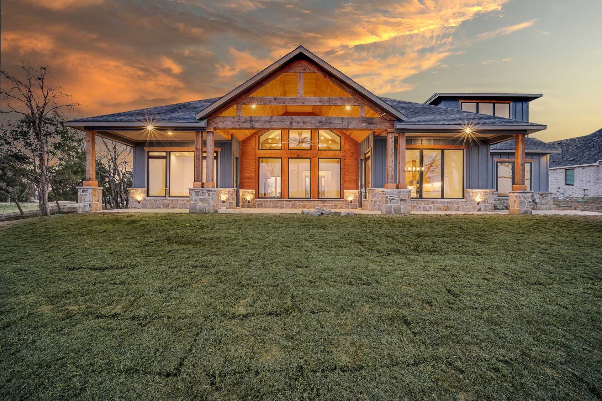 luxury custom home exterior North Texas