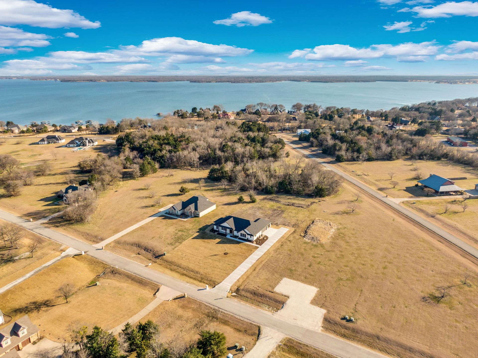aerial view residential property North Texas
