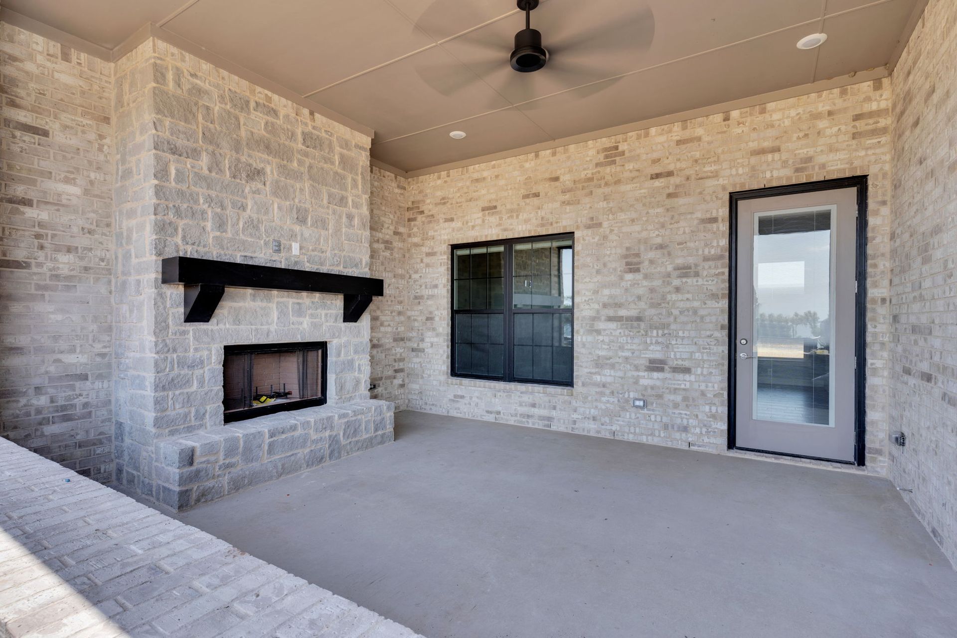 outdoor living space with fireplace North Texas