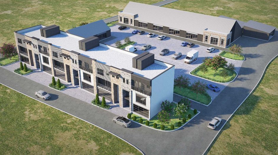 commercial construction building exterior rendering