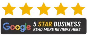 A google 5 star business read more reviews here logo