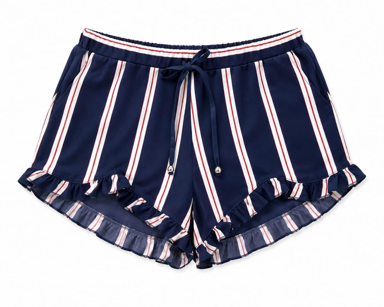 SUNSET RUFFLE SHORT MUJER AZUL