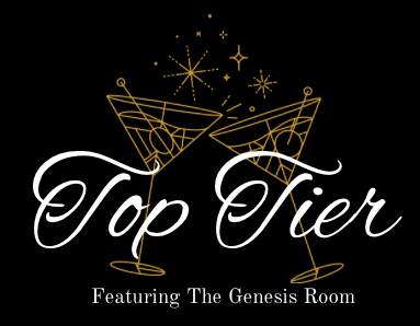 A logo for top tier featuring the genesis room