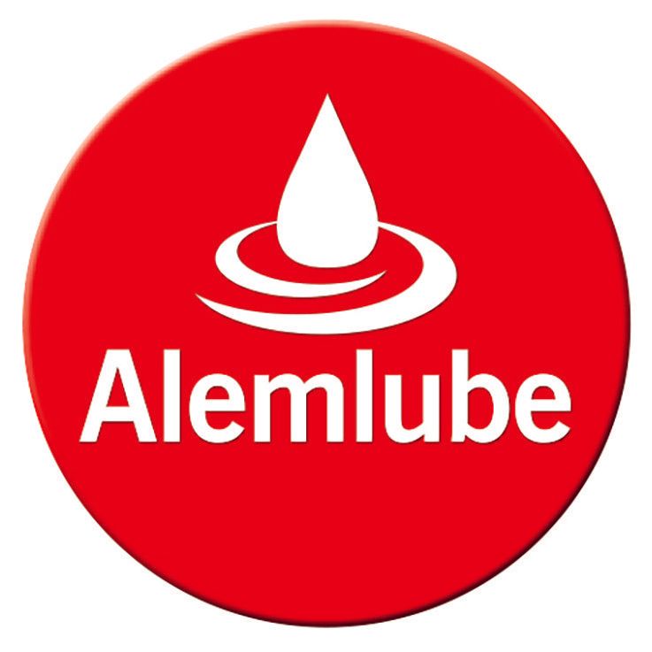 Red circle with white text