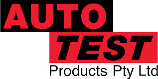 Logo for Auto Test Products Pty Ltd, with red text on black and red rectangles.