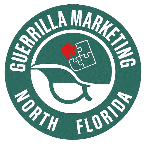 A logo for guerrilla marketing for small business