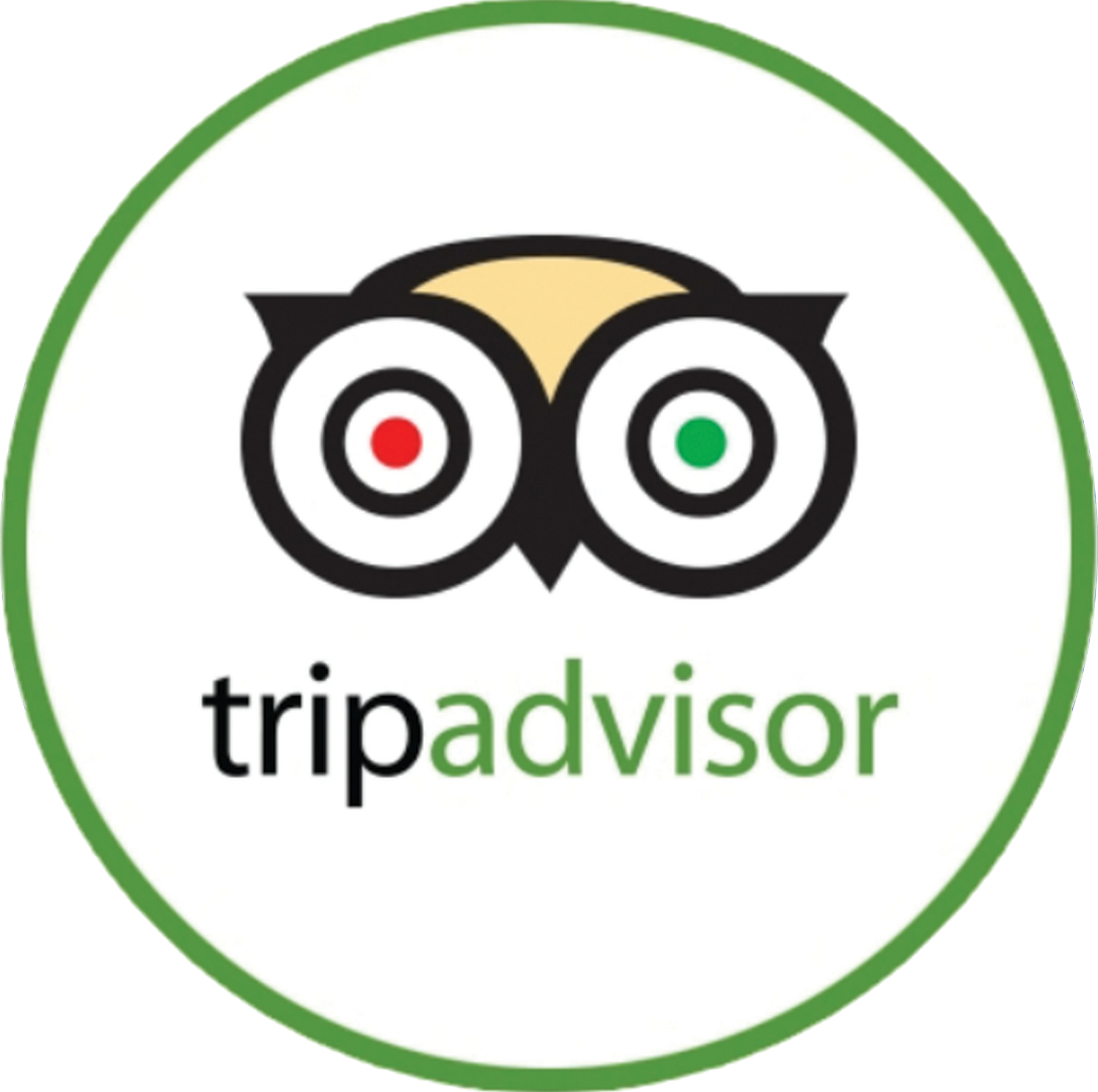 The tripadvisor logo is in a green circle on a white background.