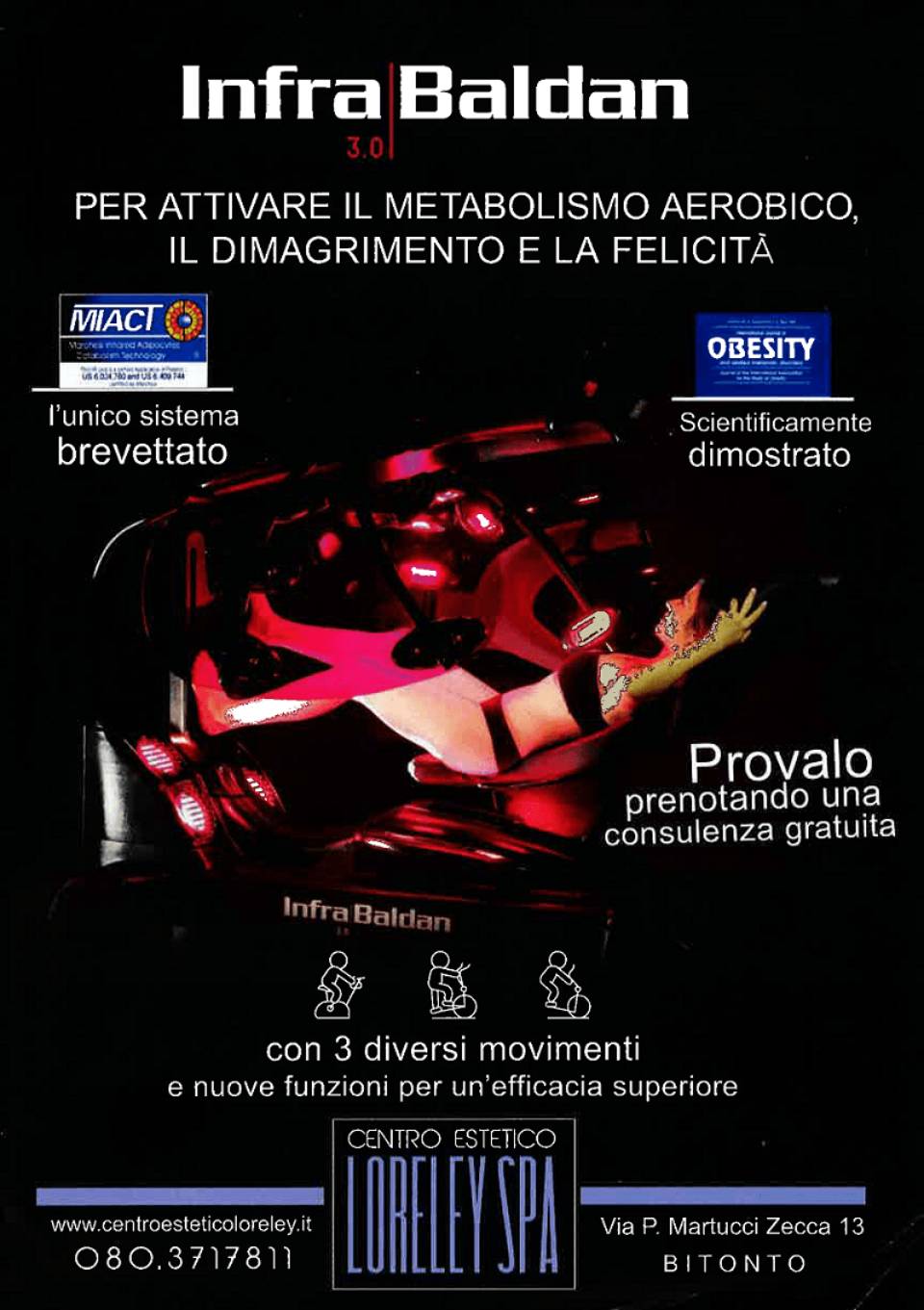 Promozione trattamenti dimagranti con Infra Baldan 3.0