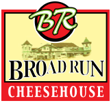 Logo for Broad Run Cheesehouse with text and building image.