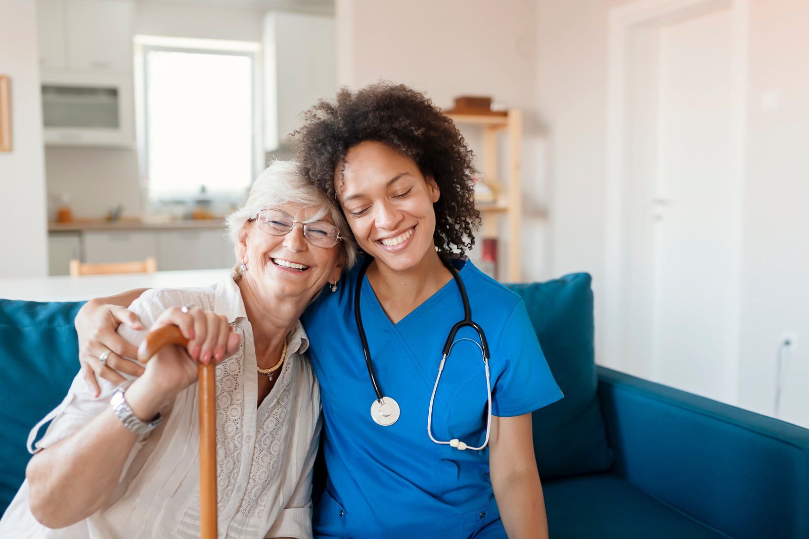 Senior Woman And Her Female Caregiver — Jackson, MS — Prime Care Nursing Senior Woman And Her Female Caregiver — Jackson, MS — Prime Care Nursing