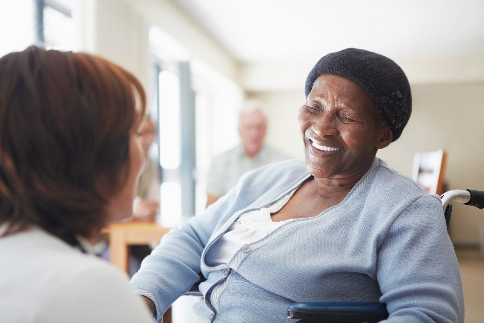 Sharing A Smile With Her Caregiver — Jackson, MS — Prime Care Nursing Sharing A Smile With Her Caregiver — Jackson, MS — Prime Care Nursing