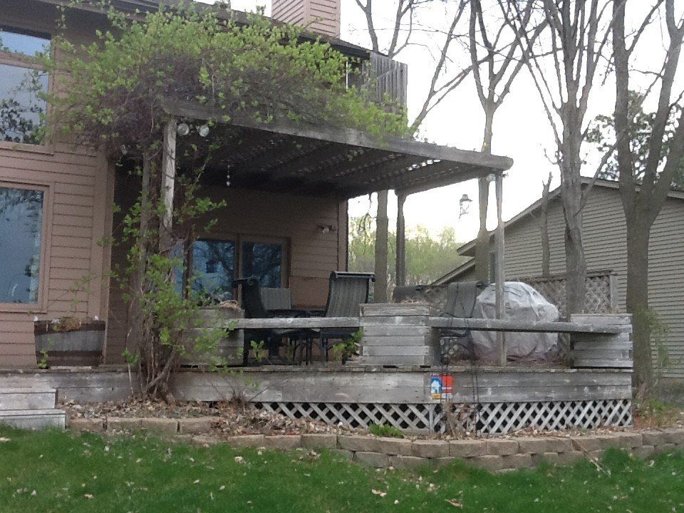 Before Patio Remodeling — Ramsey, MN — S & D Garage Door & Remodel