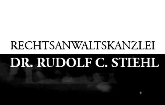 Ein schwarz-weißes Logo für Rechtsanwaltskanzlei Dr. Rudolf Stiehl