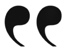 Decorative quotation maDecorative quotation mark icon for commercial testimonialrk icon for testimonial section