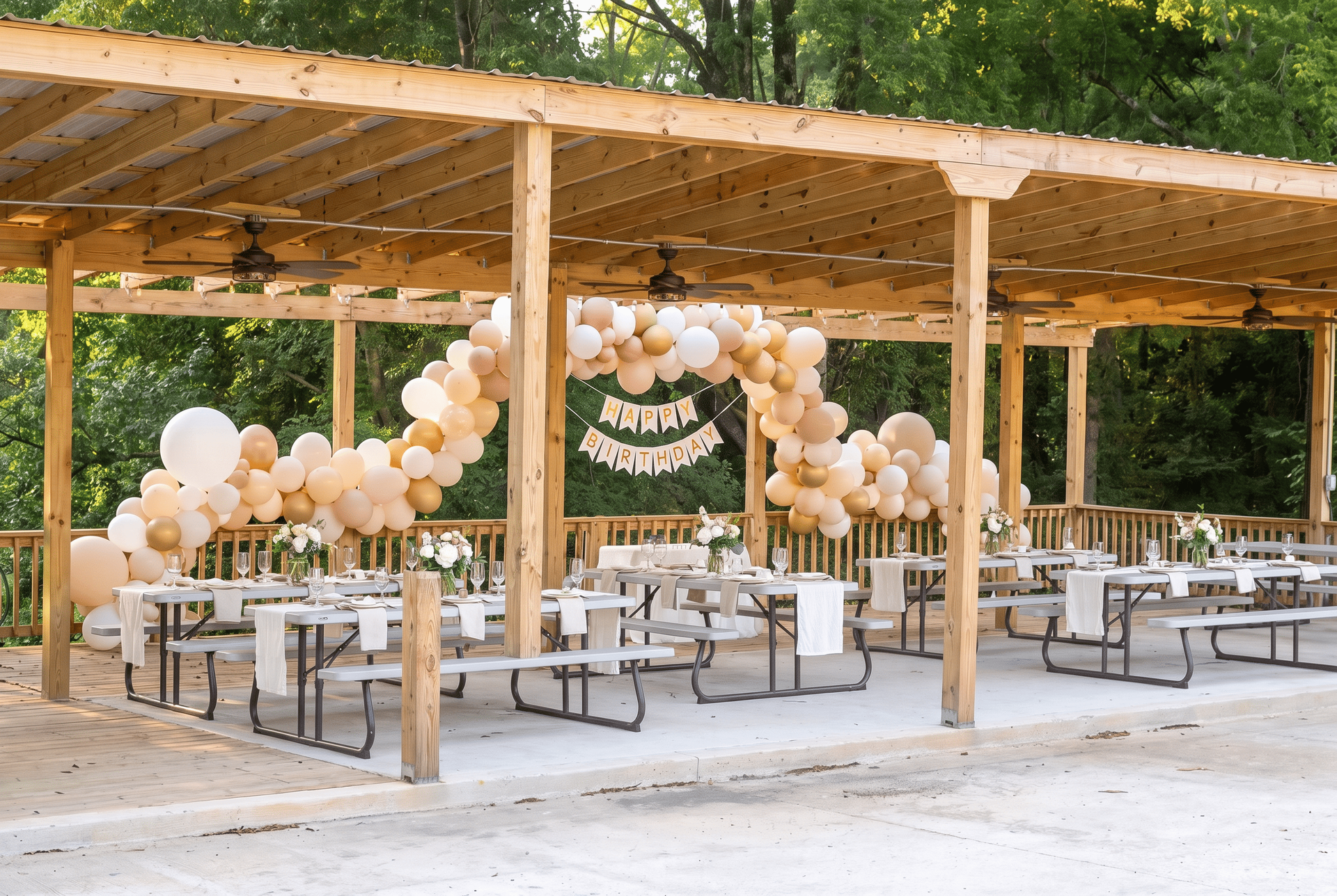 event rental wooden pavilion