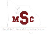 Logo for South M.C. Remodeling & Renovation with maroon “MSc” letters on a white background