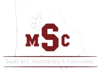 Logo for South M.C. Remodeling & Renovation with maroon “MSc” letters on a white background