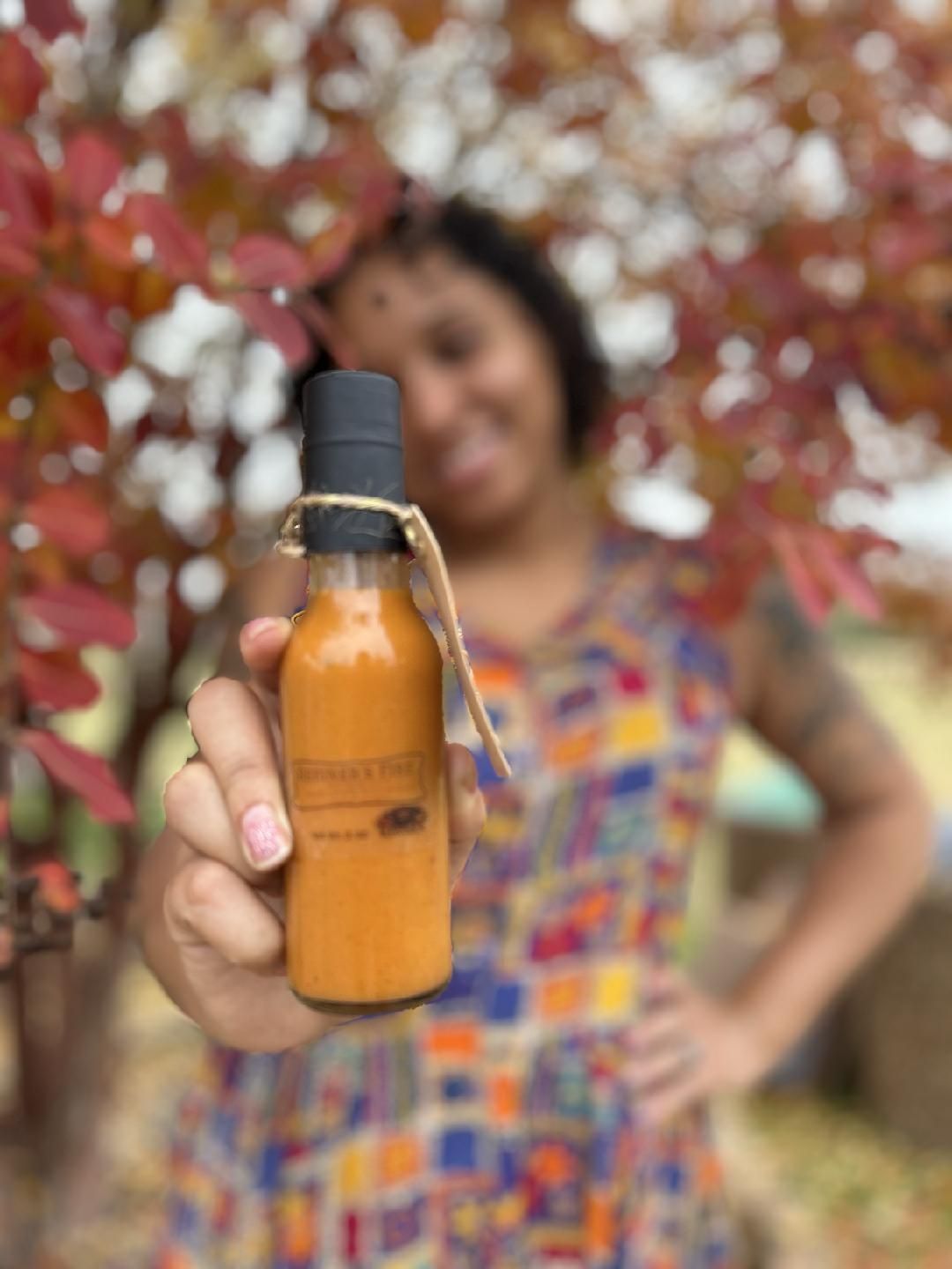 refiner's fire hot sauce with Mrs Clark
