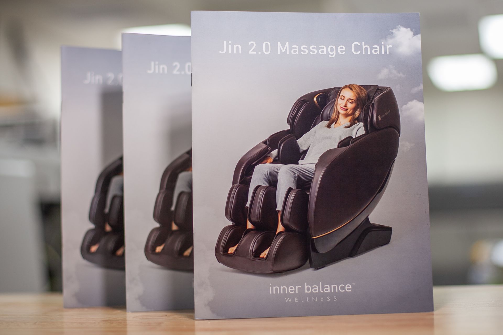 Printed massage chair product catalogs
