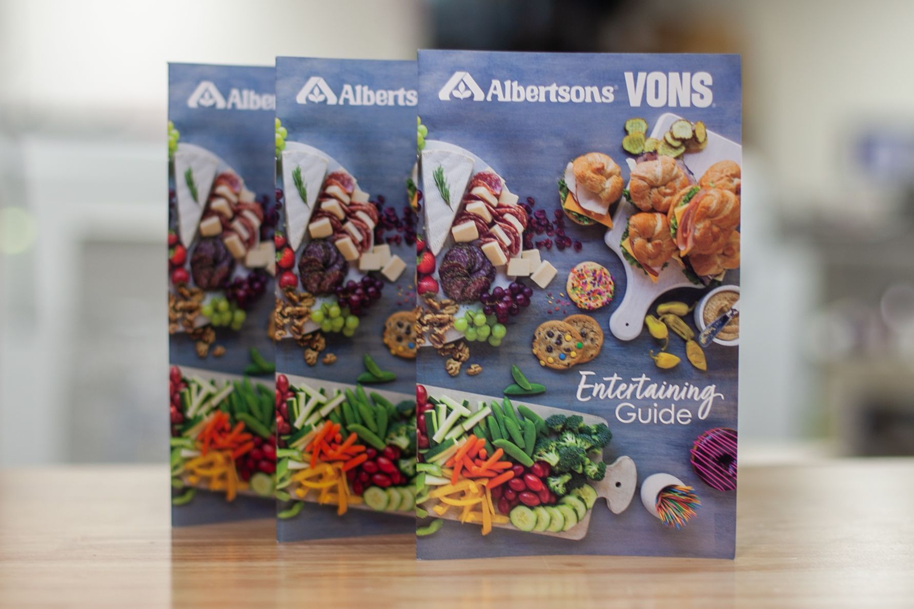 Printed Albertsons and Vons entertaining guides produced by Execuprint
