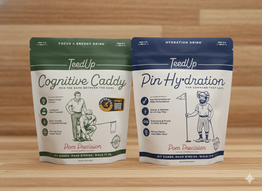 Custom printed pouches arranged for retail presentation