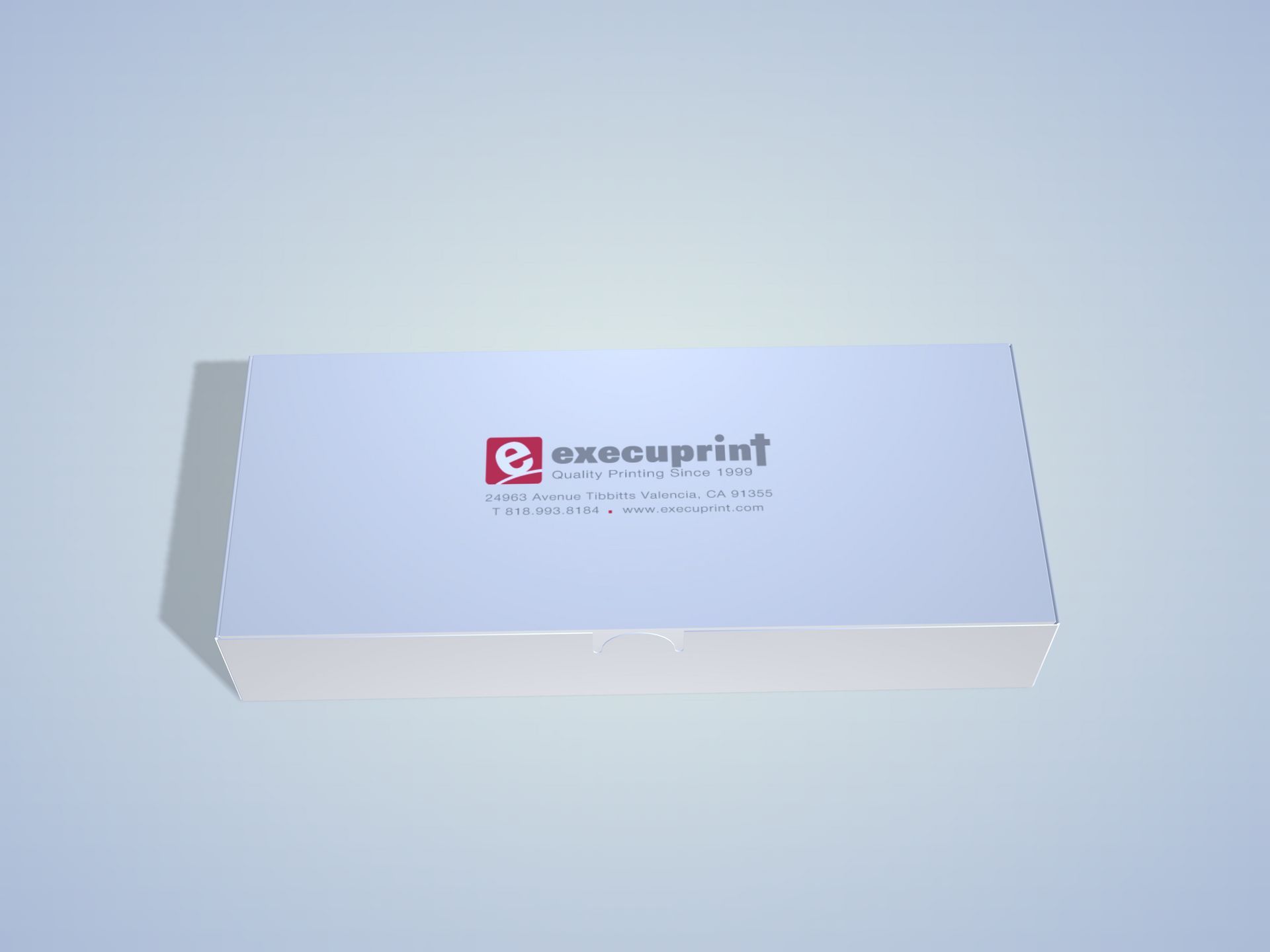 White product box with 