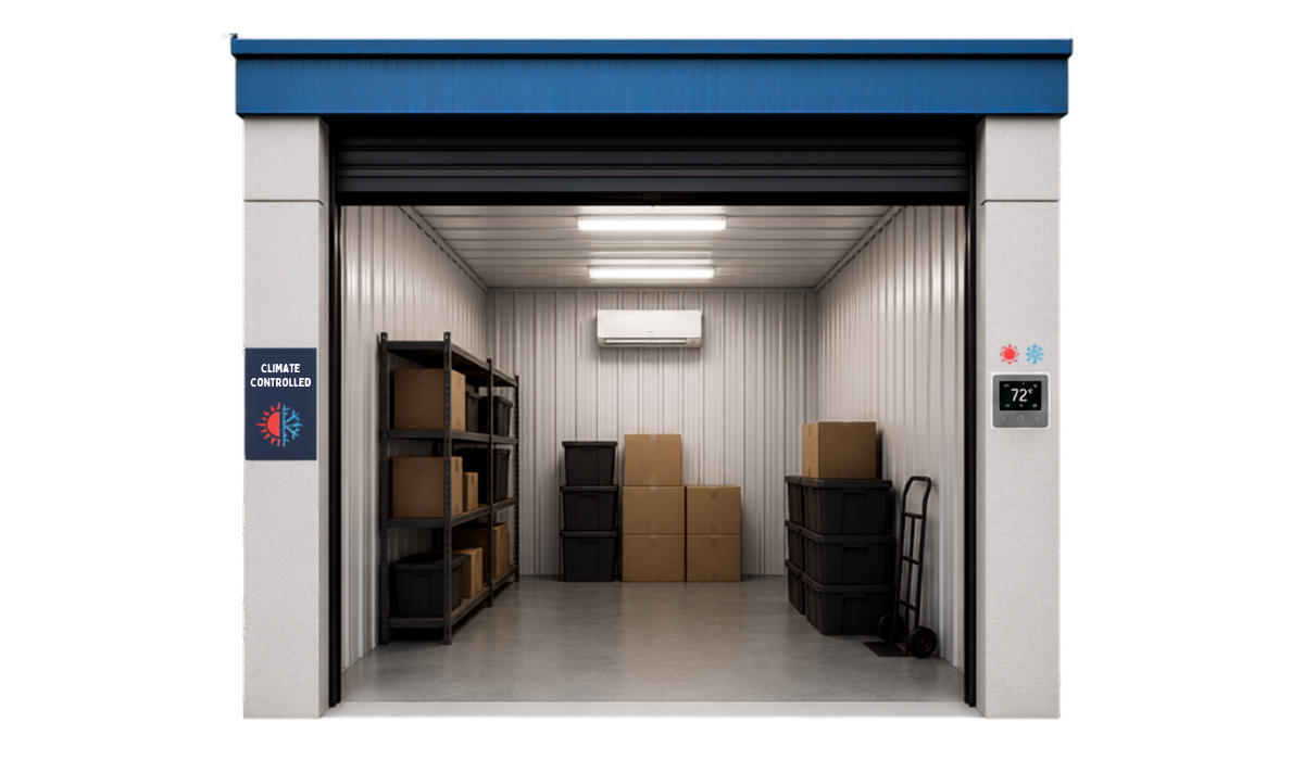 Climate-controlled storage units in Lawrence, KS