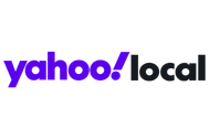 Yahoo! logo in purple on a white background