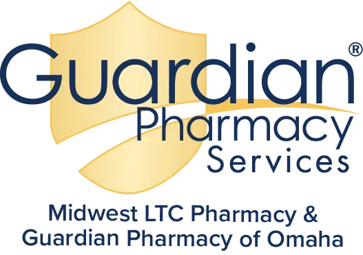 Guardian Pharmacy Services logo with a gold shield and blue text.
