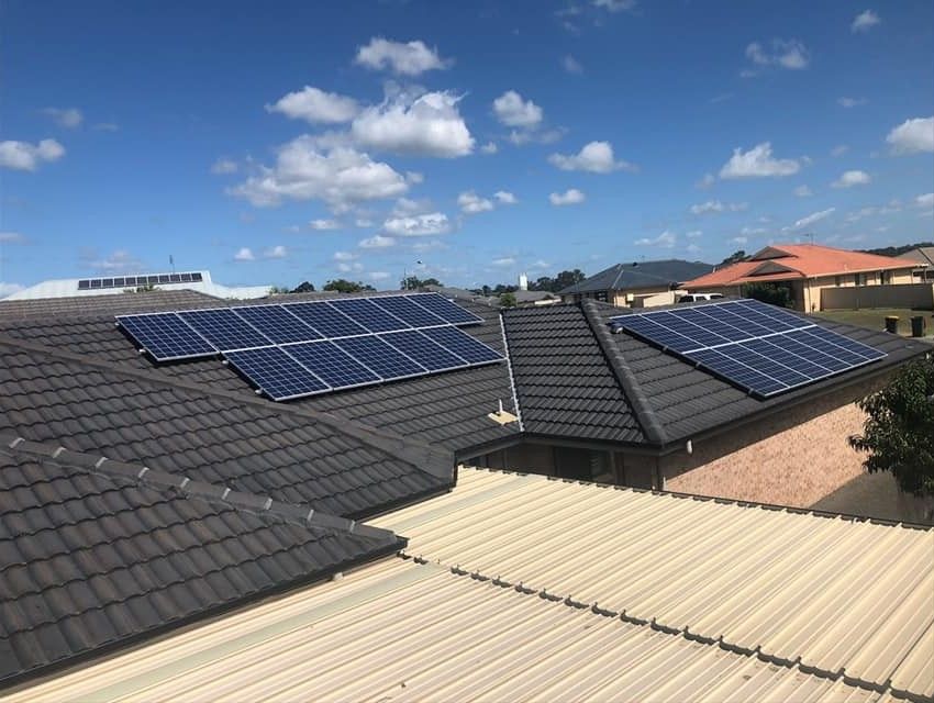 There Are Many Solar Panels on the Roof of a House — Spot On Solar International in Port Stephens, NSW