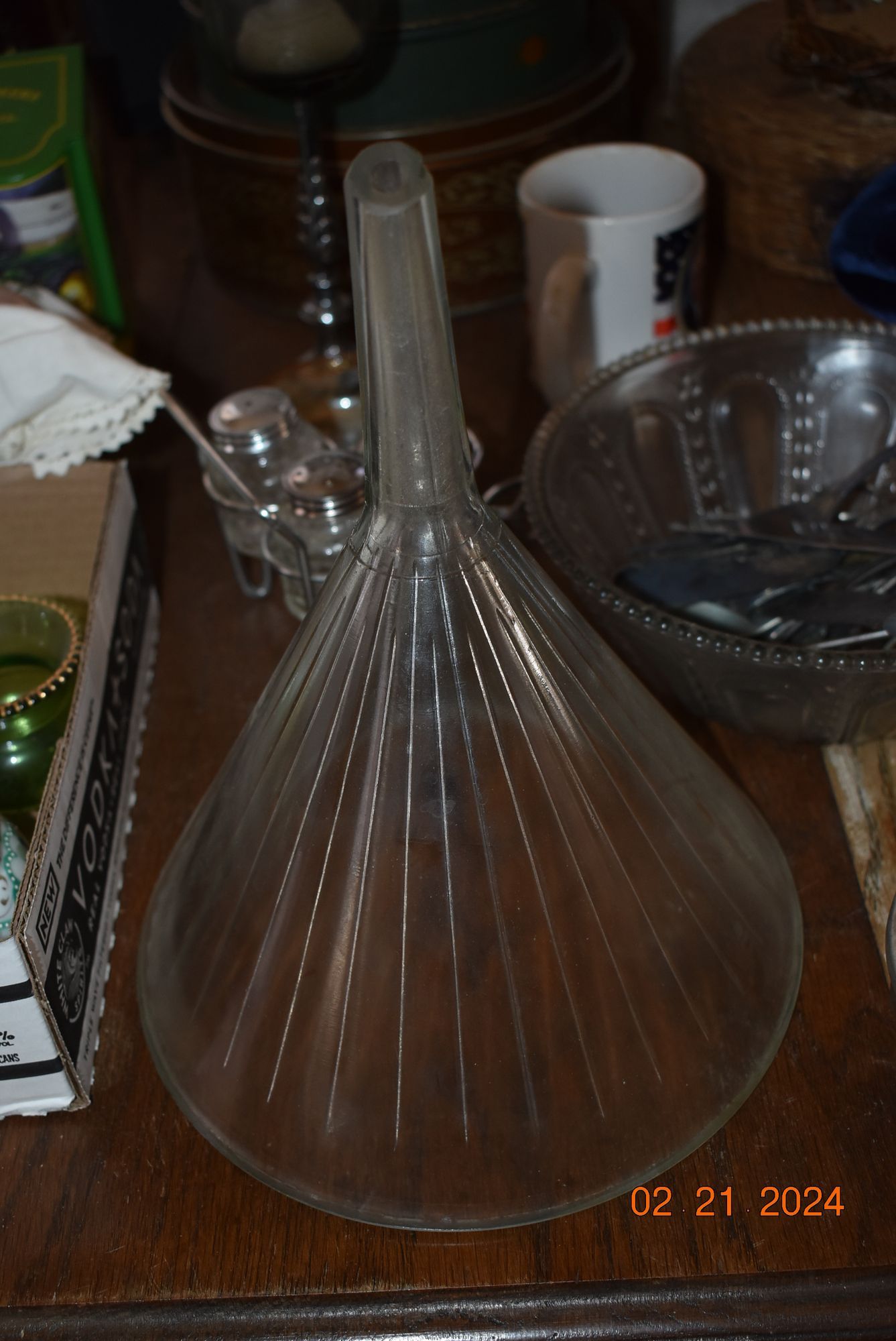 Antique glass figure.
