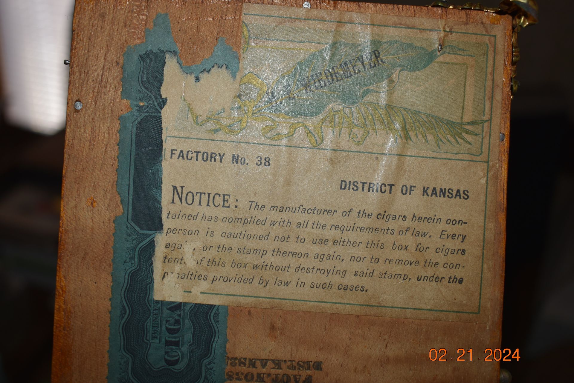 Antique cigar box.