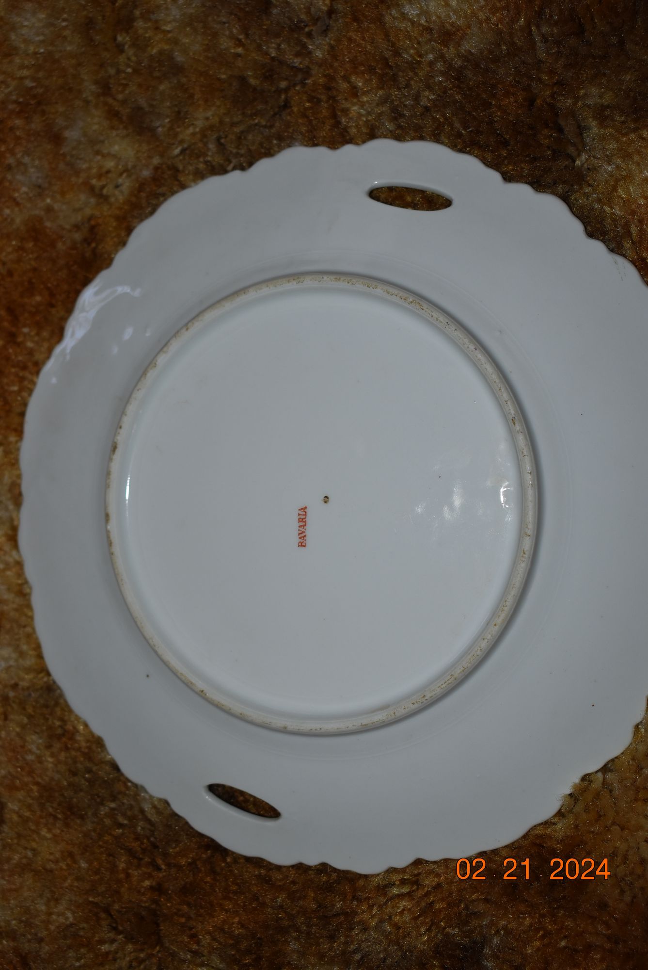 Antique glass plate