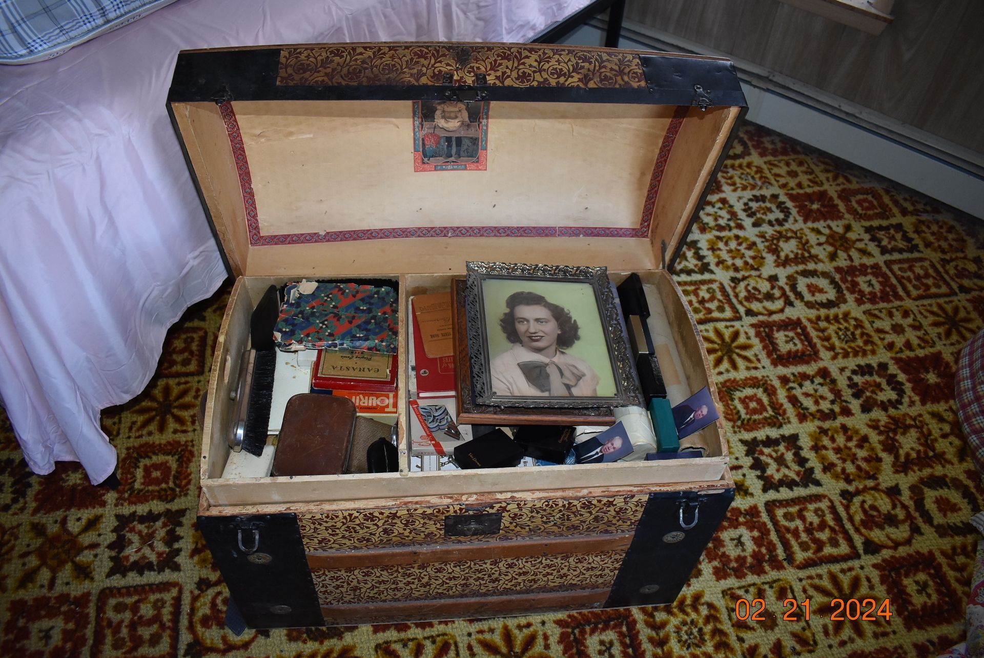 Antique chest full of heirloom