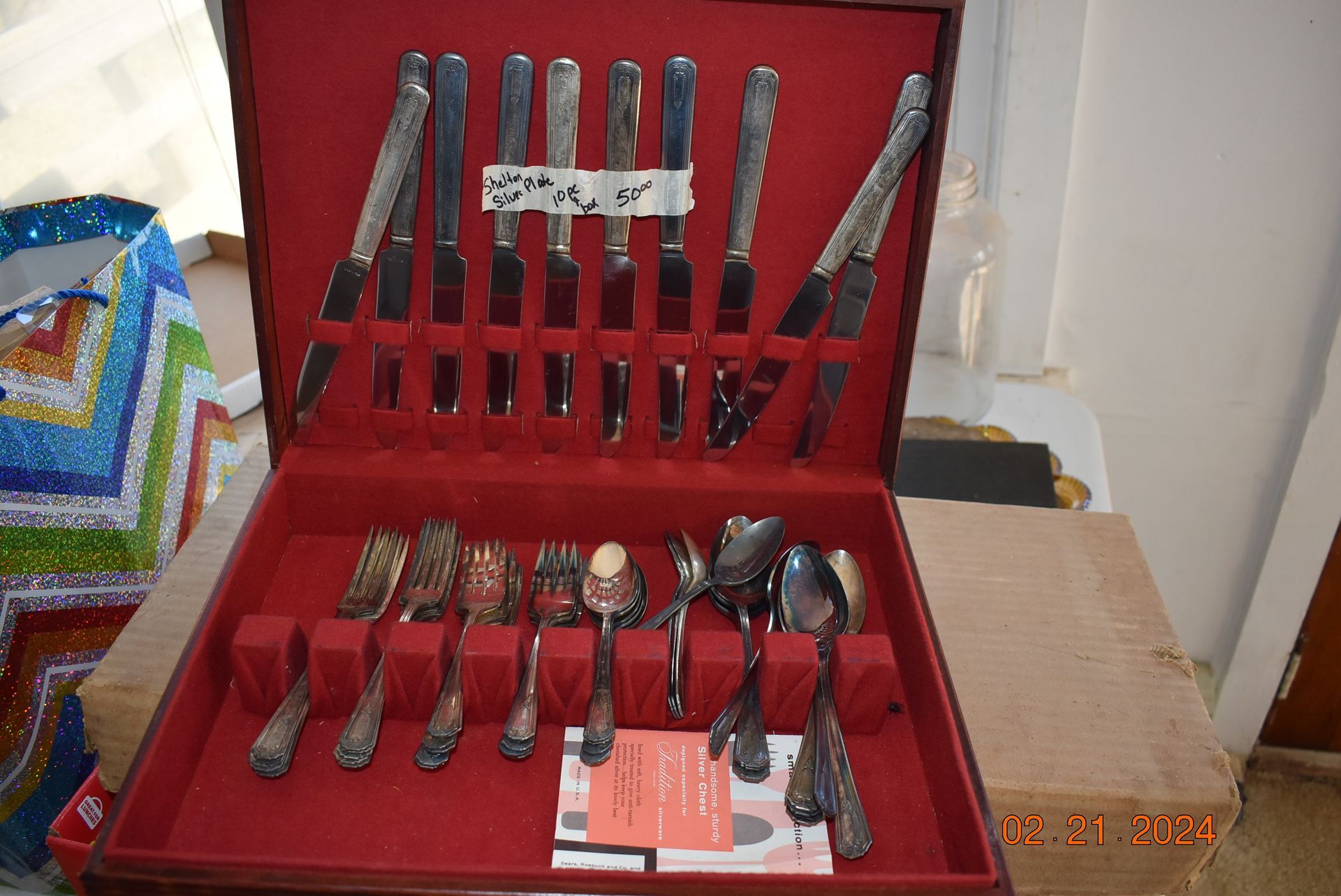 Antique Shelton silver plate. 10 pc
