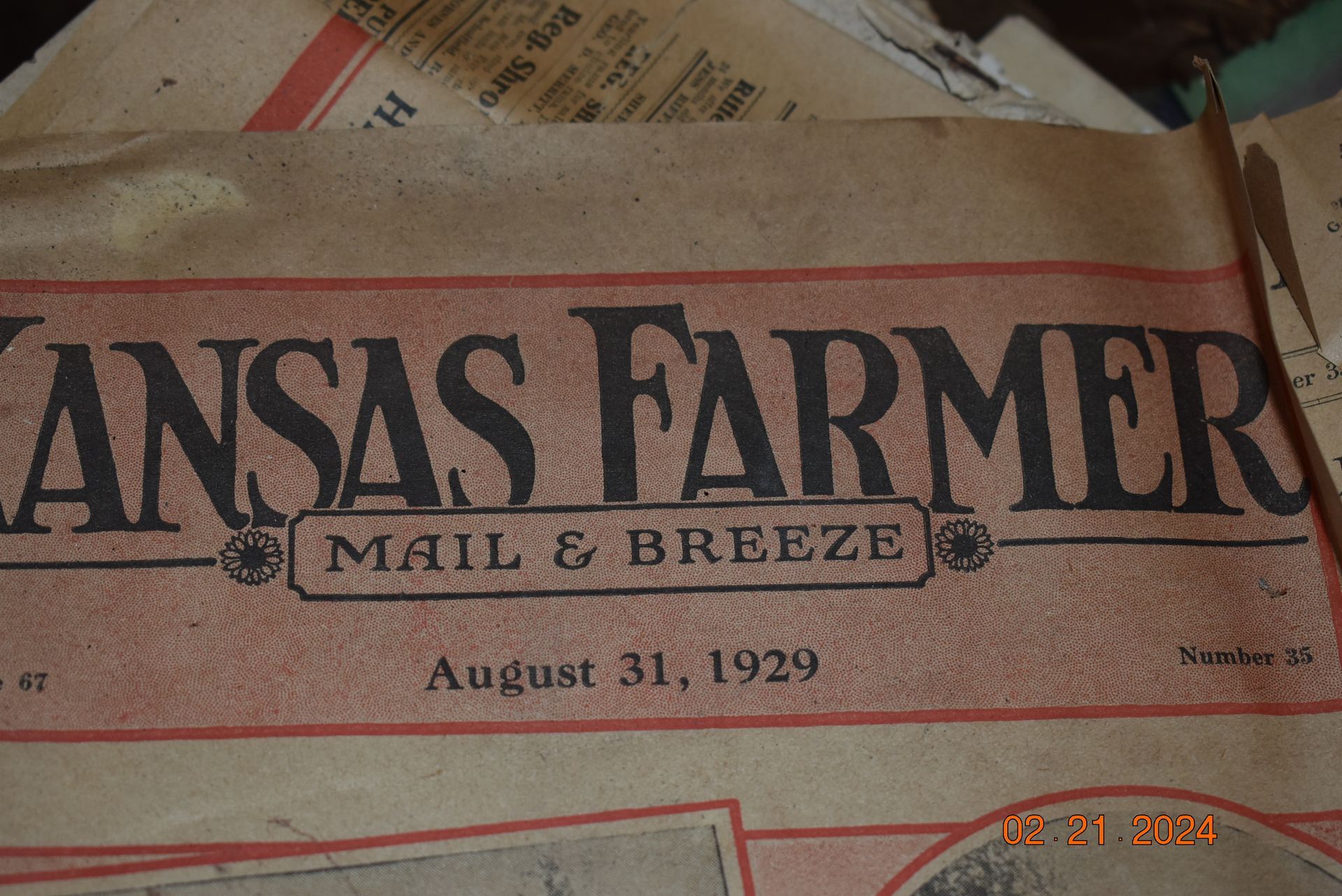 Antique newspapers.