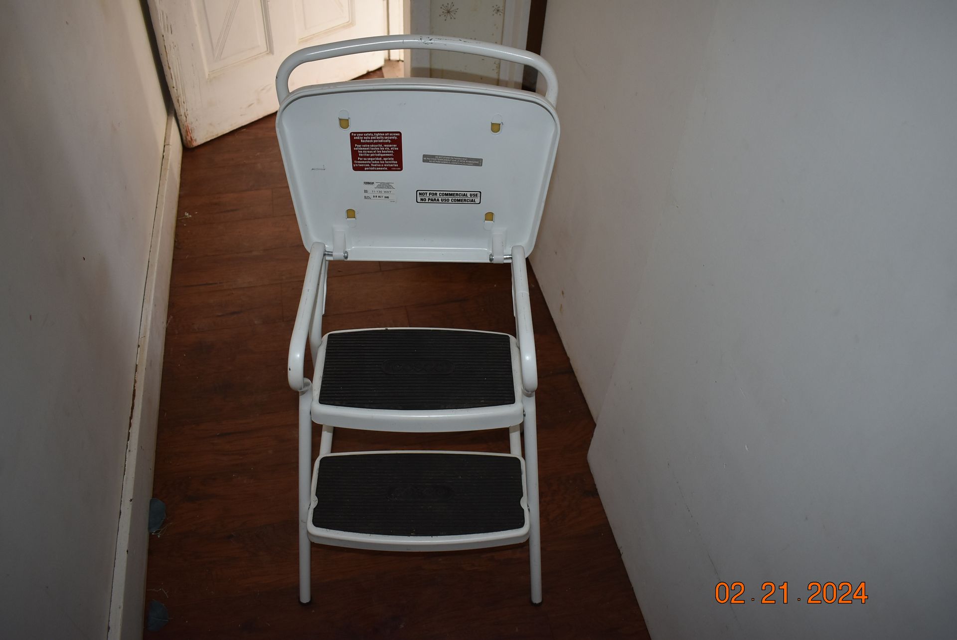 Chair with a step up stool.