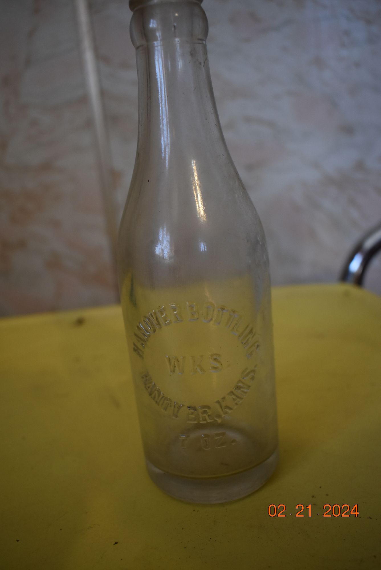 Old glass bottle (Hanover bottling)