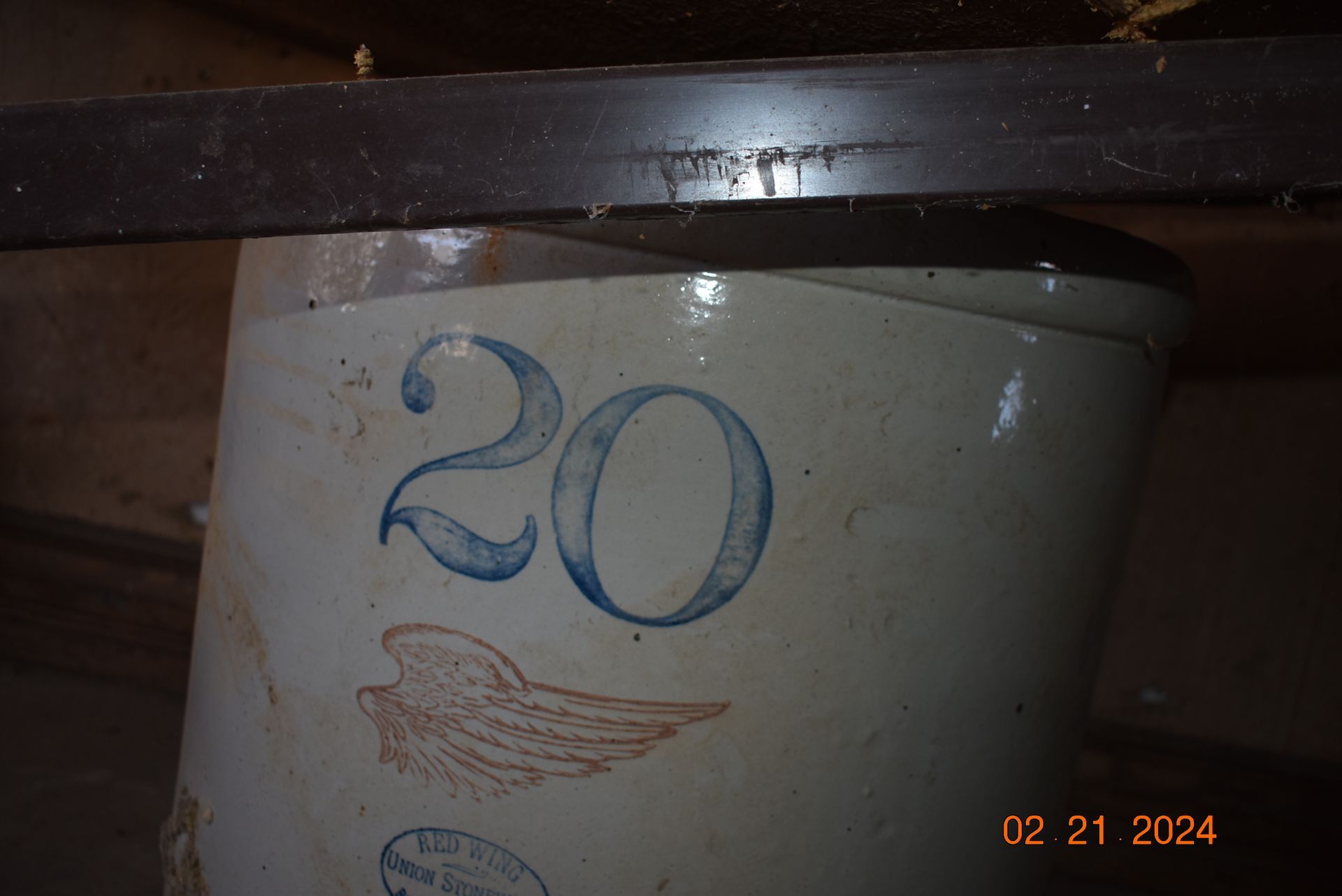 Antique Red wing stoneware barrel