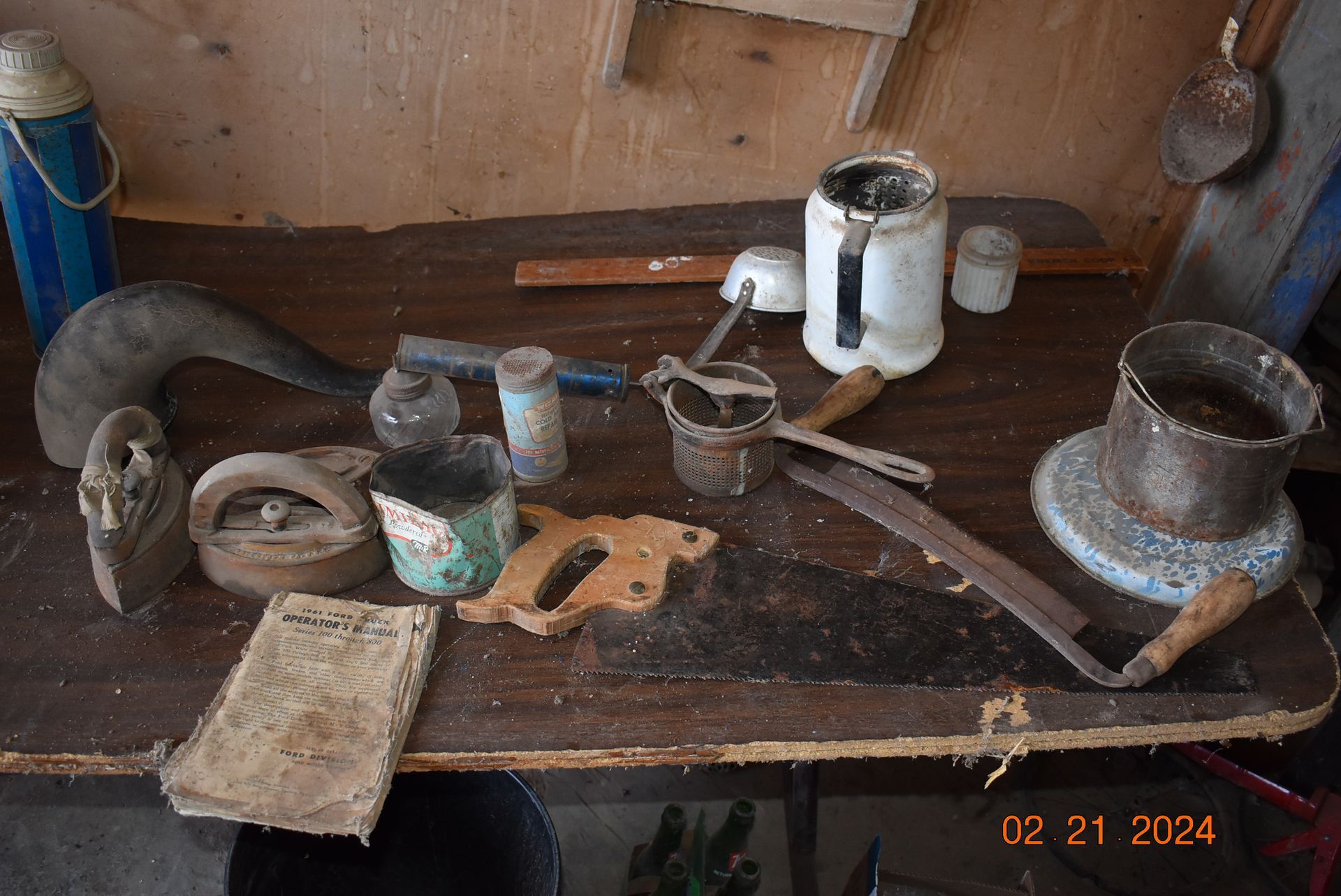 Random items on the table.