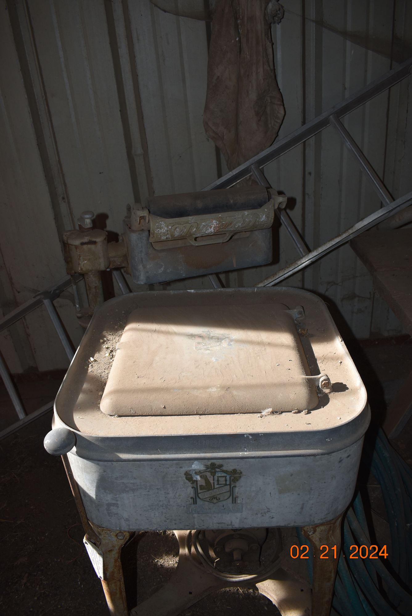 Antique Maytag washing machine.