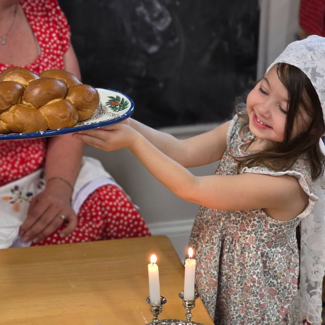Montessori children working on Hebrew studies