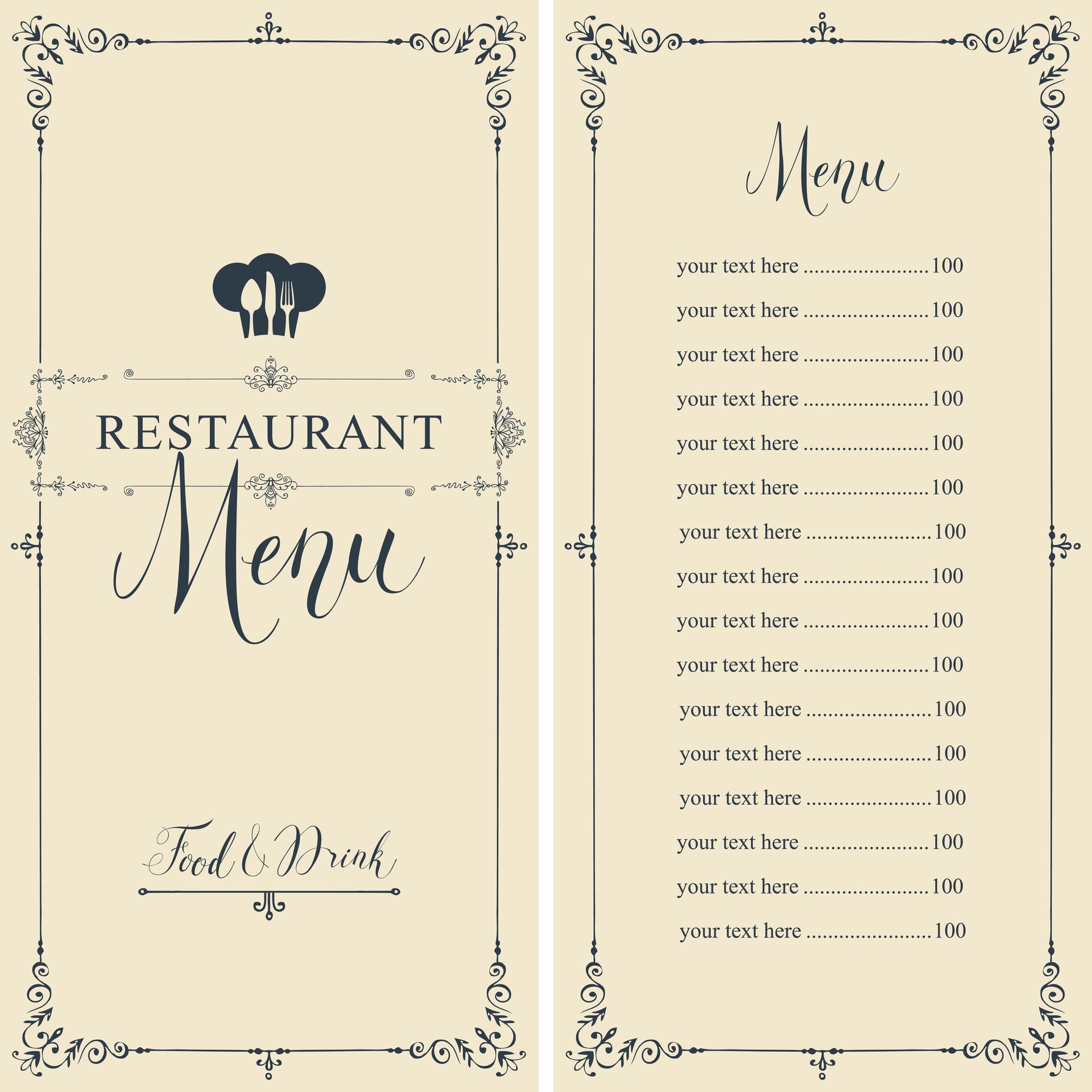 menù ristorante