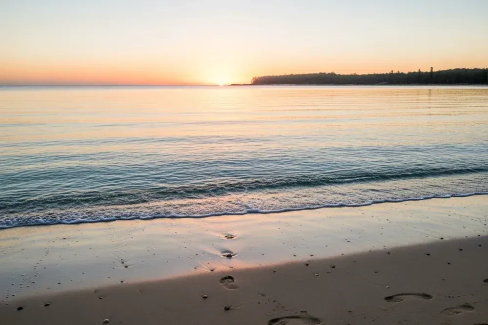 Calm waters and sandy shores of South Stradbroke Island - gold coast day tours Calm waters and sandy shores of South Stradbroke Island - gold coast day tours